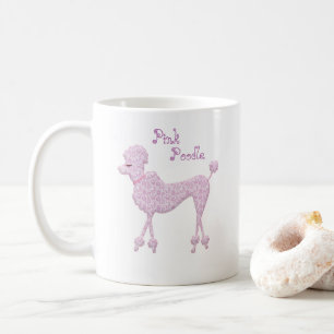 Pink Poodle Lace Retro Vintage Girly Pretty Coffee Mug