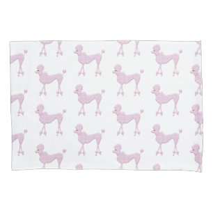 Pink Poodle Lace Retro Vintage Girly Pretty Pillowcase