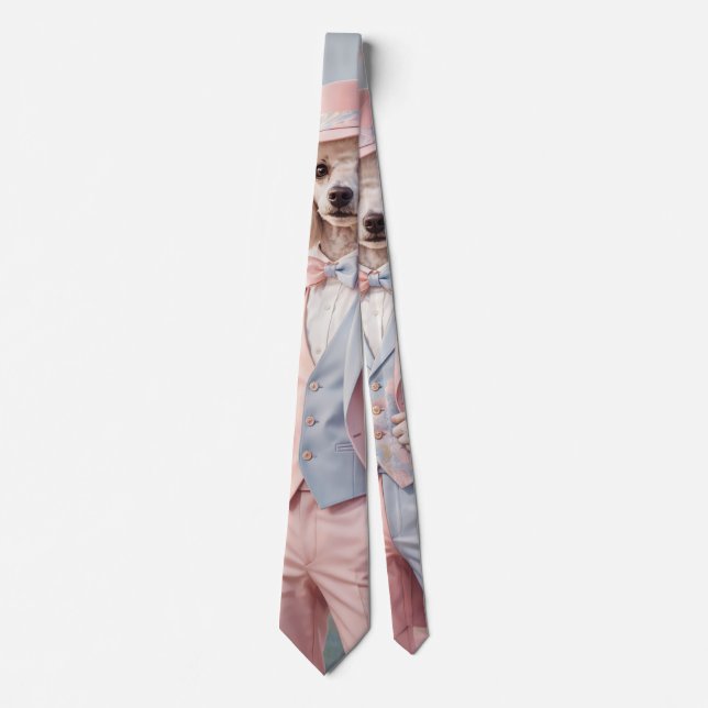 Pink Poodle Miss Tie  (Front)