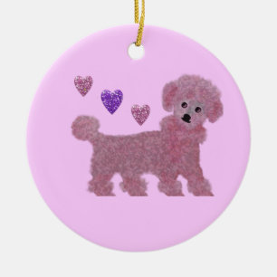 Pink Poodle Ornaments