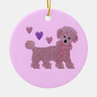 Pink Poodle Ornaments