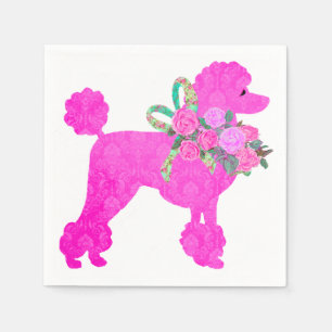 Pink Poodle Party Supplies Napkin