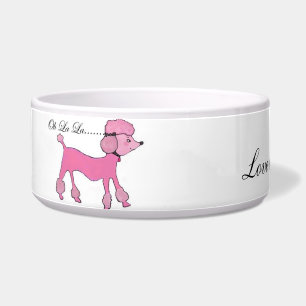 Pink Poodle Pet Bowl