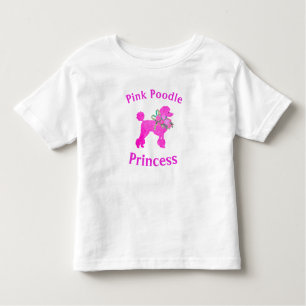 Pink Poodle Princess Birthday Girl T-Shirt