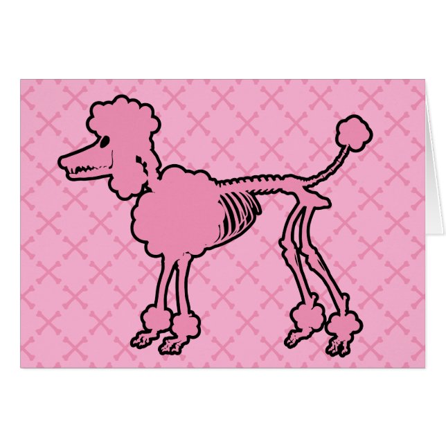 Pink Poodle Skeleton (Front Horizontal)