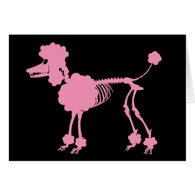 Pink Poodle Skeleton (Front Horizontal)