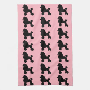 Pink Poodle Skirt Inspired Kitchen Towels