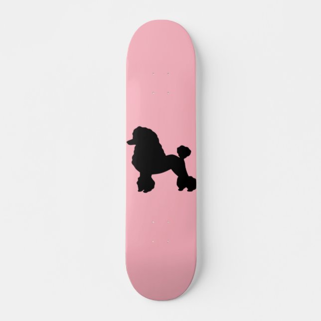 Pink Poodle Skirt Inspired Skateboard (Front)