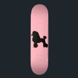 Pink Poodle Skirt Inspired Skateboard<br><div class="desc">Break out your bobby socks and saddle shoes and start dancing, er, skateboarding! This Pink Poodle Skirt Inspired Skateboard looks like a classic 1950s poodle skirt. The design features a black silhouette of a poodle on a pink background. It's beginning to look a lot like the 1950s!</div>