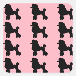 Pink Poodle Skirt Inspired Stickers