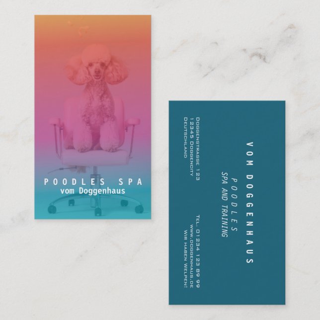 Pink Poodle Spa Business Card (Front/Back)