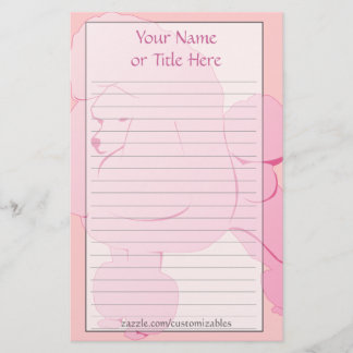 Pink Poodle Stationery