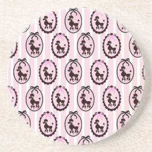 Pink Poodles Coaster