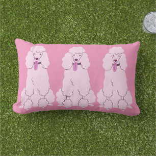 Pink Poodles Lumbar Cushion