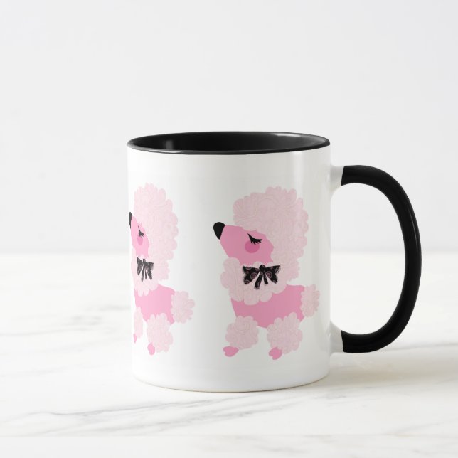 Pink Poodles Mug (Right)