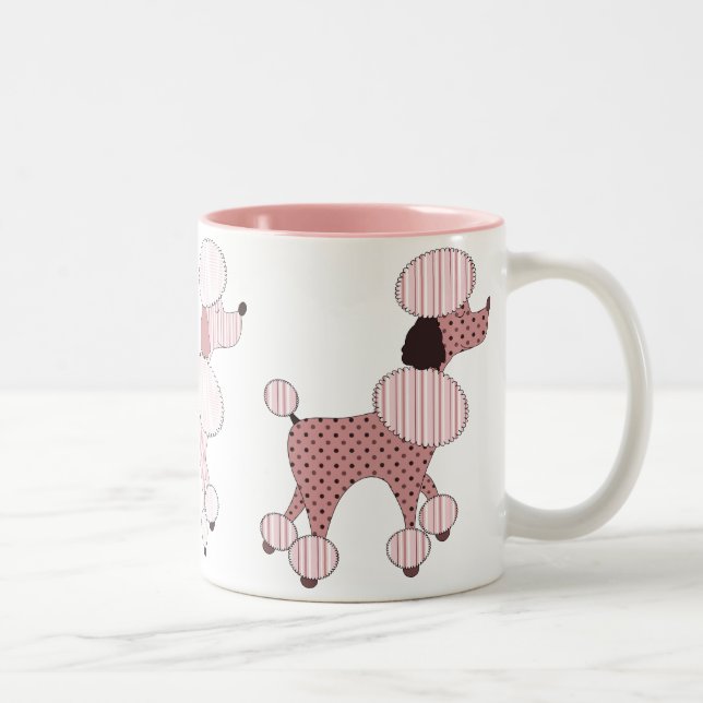 Pink Poodles On Parade Mug (Right)