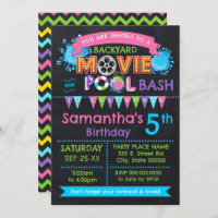 Pink Pool and Movie Birthday Summer Party