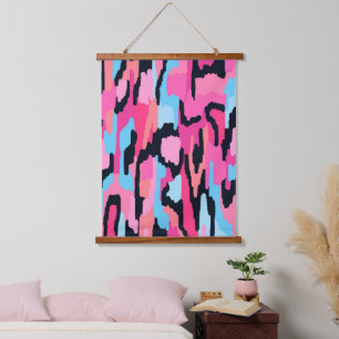 Pink Pop Abstract  Hanging Tapestry