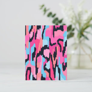 Pink Pop Abstract  Postcard