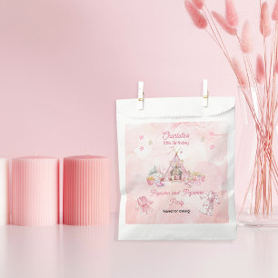 Pink Popcorn and Pajamas Slumber Birthday Party Favour Bag