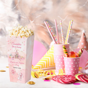 Pink Popcorn and Pajamas Slumber Birthday Party Favour Box