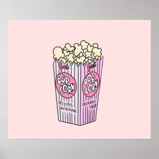Pink Popcorn Poster