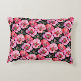 Pink Poppies Decorative Cushion