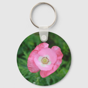 Pink Poppy Key Ring