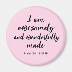 Pink Positive Biblical Affirmation Magnet