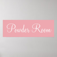 Pink Powder Room Wall Art Poster Print