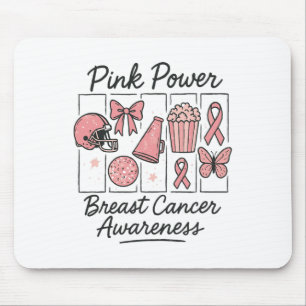 Pink Power Breast Cancer Awareness Mouse Pad