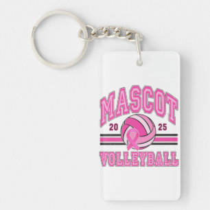 🏐💖 Pink Power Volleyball 🎗️ Key Ring