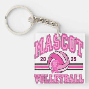 🏐💖 Pink Power Volleyball 🎗️ Key Ring