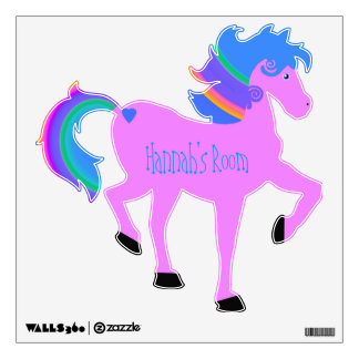 Pink Prancing Horse Wall Decal