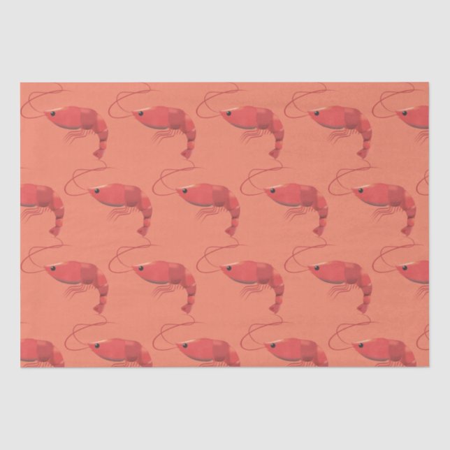 Pink Prawn  Tissue Paper (Front)