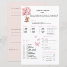 Pink Predictions and advice game for Baptism