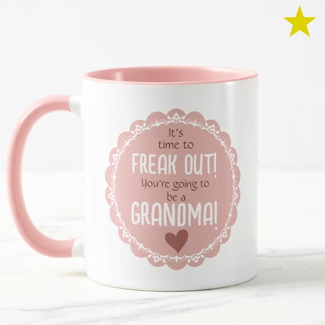 Pink Pregnancy Announcement New Grandma  Mug (Creator Uploaded)