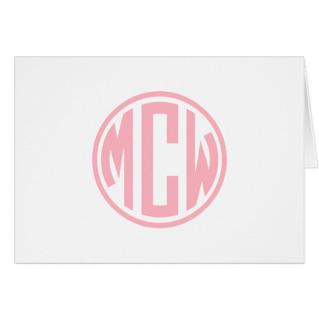 Pink Preppy Circle Monogram  Font DIY BG (Front Horizontal)