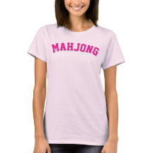Pink Preppy Varsity Mahjong Graphic