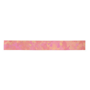Pink Prerogative Painted Abstract Pattern Satin Ribbon