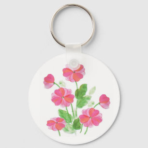 Pink Primrose Key Ring