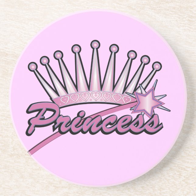 Pink Princes Crown Coaster (Front)