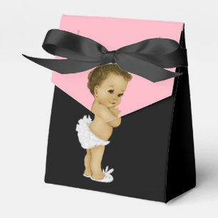 Pink Princess African American Baby Girl Shower Favour Box