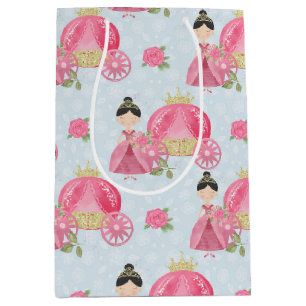 Pink Princess and Chariot Medium Gift Bag