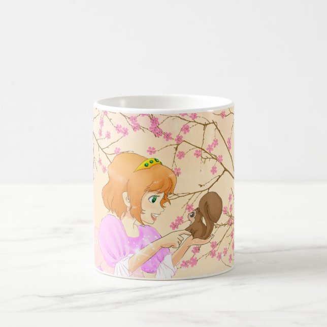 Pink Princess and squirrel mug (Center)