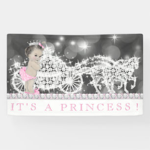 Pink Princess Baby Shower Banner
