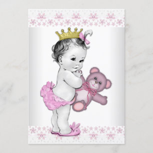 Pink Princess Baby Shower Invitation
