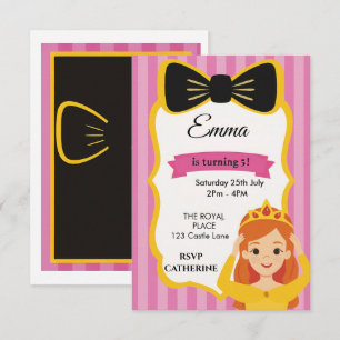 Pink Princess Birthday Invite   zazzlemade
