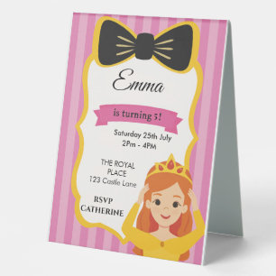 Pink Princess Birthday Invite zazzlemade