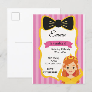 Pink Princess Birthday Invite zazzlemade
